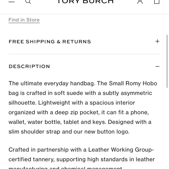 💯 Tory Burch Small Romy Suede Hobo - Picture 3 of 11